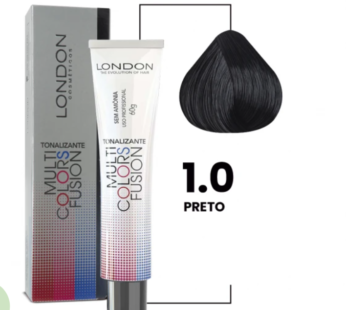 Tonalizante Multi Color Fusion 1.0 Preto London Cosméticos 60g